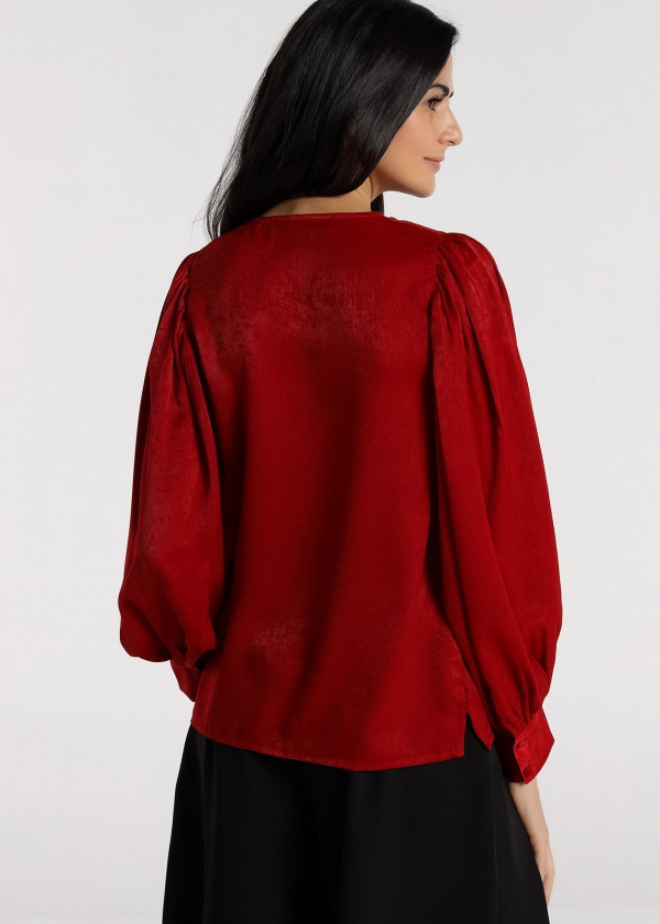 BLUSA ROJO BRILLO VICTORIO Y LUCCHINO BLUSA ROJO BRILLO VICTORIO Y LUCCHINO