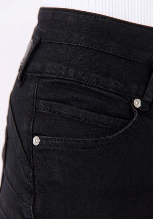 JEANS DOBLE UP SKINNY SOFT DENIM NEGRO