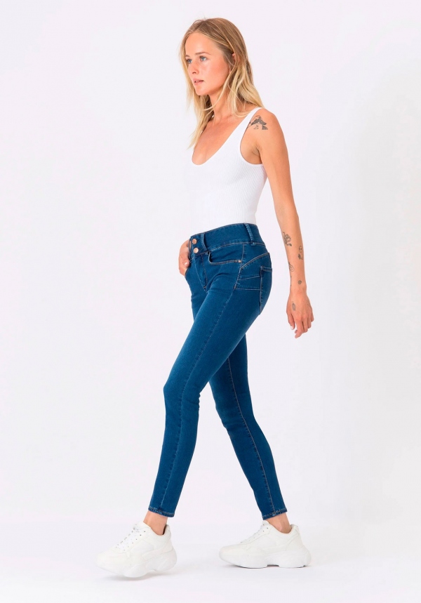 JEANS DOBLE UP SKINNY DENIM