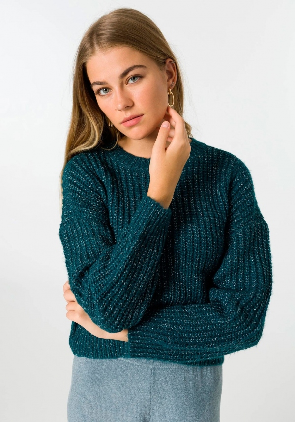 JERSEY DE PUNTO PETRÓLEO HILO METALIZADO JERSEY DE PUNTO PETRÓLEO HILO METALIZADO