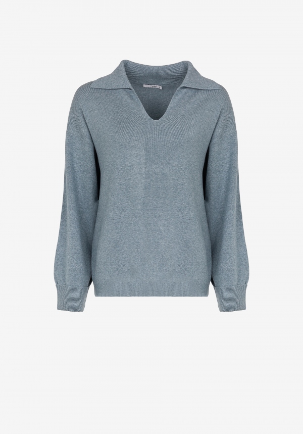 JERSEY DE PUNTO AZUL GRISÁCEO