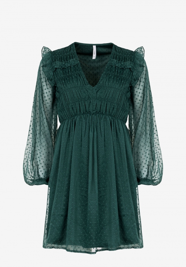 VESTIDO PLUMENTI VERDE VESTIDO PLUMENTI VERDE