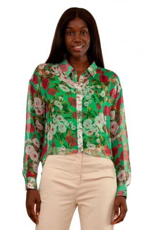 CAMISA VERDE FLORAL MALALÁ