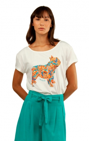CAMISETA BULLDOG FLORAL MALALÁ